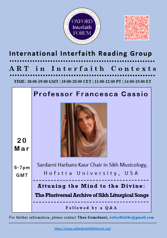 Oxford Interfaith Forum 🏅 (@faithsoxford) on Twitter photo 🪘 We are delighted to share 📺 a recording 🥁
🌟Prof Francesca Cassio's Fascinating Presentation
<a href="/HofstraU/">Hofstra University</a>
🎼The Pluriversal Archive of Sikh Liturgical Songs🎹
<a href="/wlv_uni_sikh/">Centre for Sikh and Panjabi Studies</a> <a href="/SikhMessenger/">Network of Sikh Orgs</a> <a href="/citysikhs/">City Sikhs</a> <a href="/SCUKofficial/">Sikh Council UK | ਸਿੱਖ ਕੌਂਸਲ ਯੂ.ਕੇ | सिख कौंसिल यू</a> <a href="/SikhFedUK/">Sikh Federation (UK)</a>
<a href="/DrElizabethMac1/">Dr Elizabeth Mackintosh</a> <a href="/adsranghar/">Amardeep Singh</a> <a href="/khulabolsingh/">Nihal Singh</a> 🪘 We are delighted to share 📺 a recording 🥁
🌟Prof Francesca Cassio's Fascinating Presentation
<a href="/HofstraU/">Hofstra University</a>
🎼The Pluriversal Archive of Sikh Liturgical Songs🎹
<a href="/wlv_uni_sikh/">Centre for Sikh and Panjabi Studies</a> <a href="/SikhMessenger/">Network of Sikh Orgs</a> <a href="/citysikhs/">City Sikhs</a> <a href="/SCUKofficial/">Sikh Council UK | ਸਿੱਖ ਕੌਂਸਲ ਯੂ.ਕੇ | सिख कौंसिल यू</a> <a href="/SikhFedUK/">Sikh Federation (UK)</a>
<a href="/DrElizabethMac1/">Dr Elizabeth Mackintosh</a> <a href="/adsranghar/">Amardeep Singh</a> <a href="/khulabolsingh/">Nihal Singh</a>