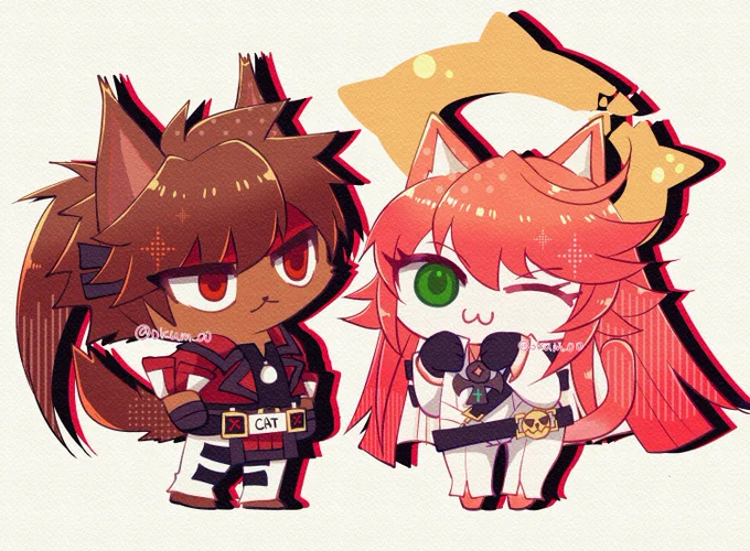 ソルオー のネコチャンverグッズ用に色々描いています 
