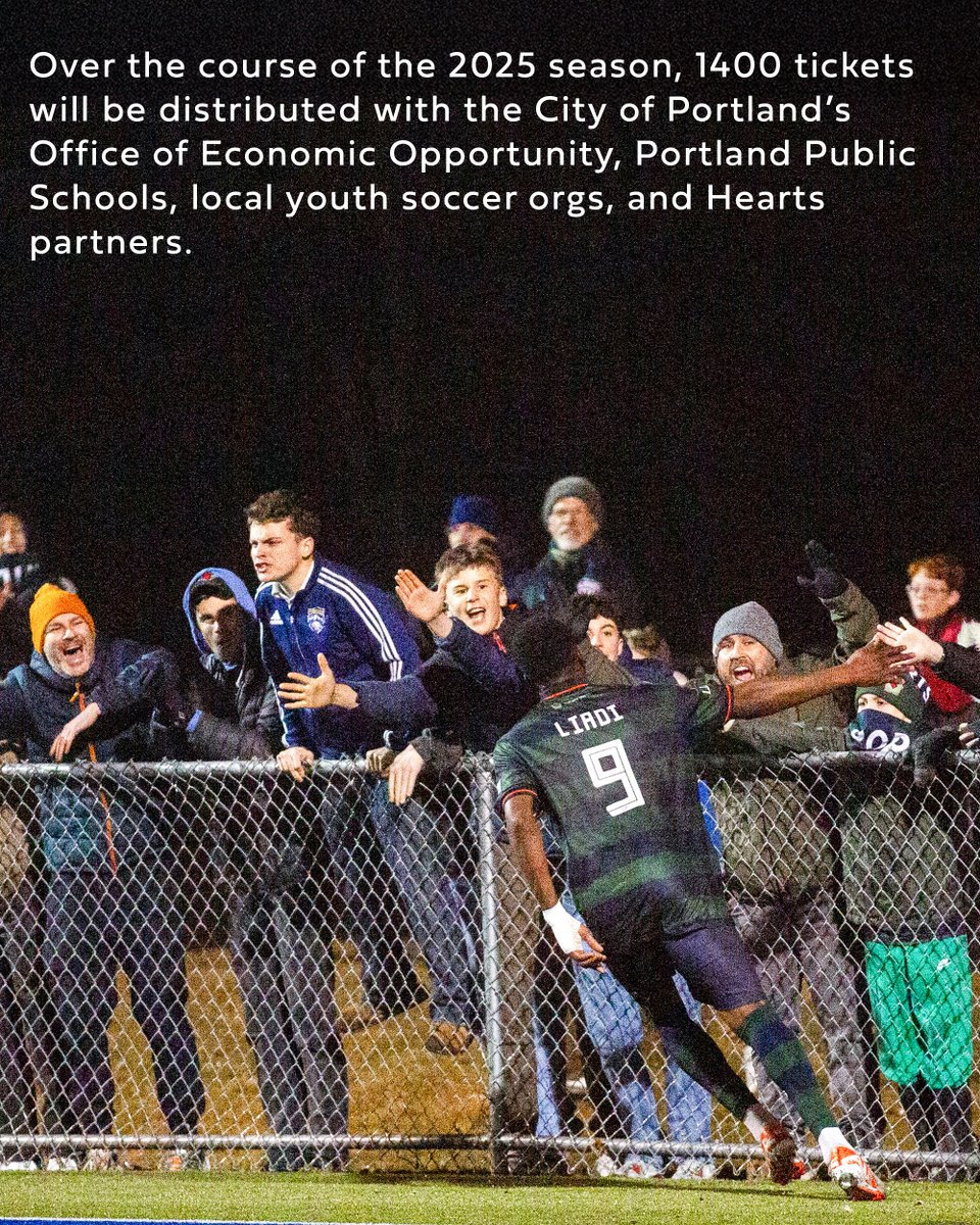 Introducing our Community Ticketing Program 🫶

Through local partnerships, we'll be distributing 1,400 tickets over the course of the season across our community, ensuring Hearts fans of all ages and backgrounds are able to attend a match at Fitzy in our Inaugural Season ♥️