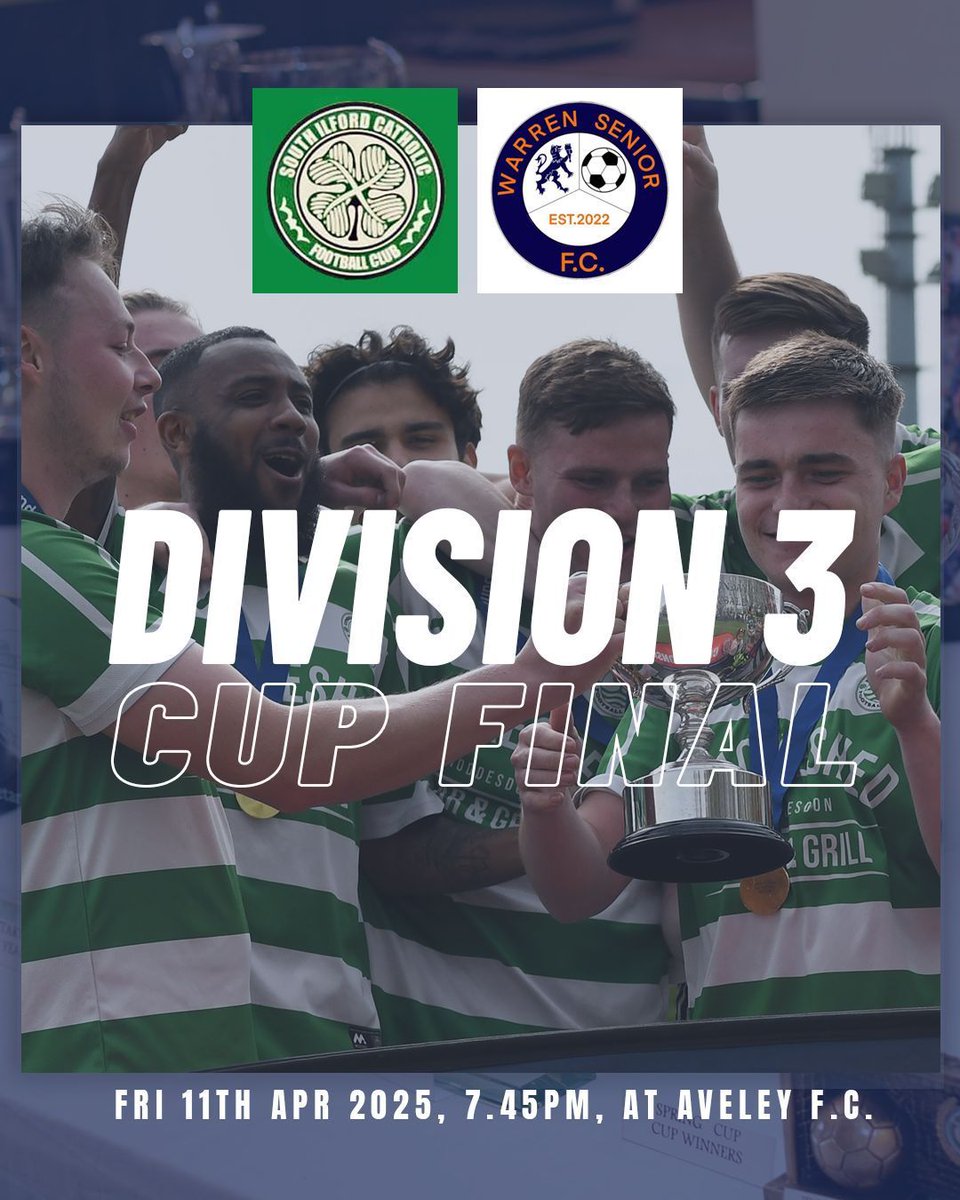EssexCorinthian's tweet photo. 𝘾𝙐𝙋 𝙁𝙄𝙉𝘼𝙇 𝙄𝙉𝘽𝙊𝙐𝙉𝘿... 🏆

It's cup final time this Friday evening at Parkside as @ilford_f take on @WarrenSeniorFC to get their hands on the silverware!

7.45pm KO at @AveleyFC https://t.co/n8hgRRNSiH