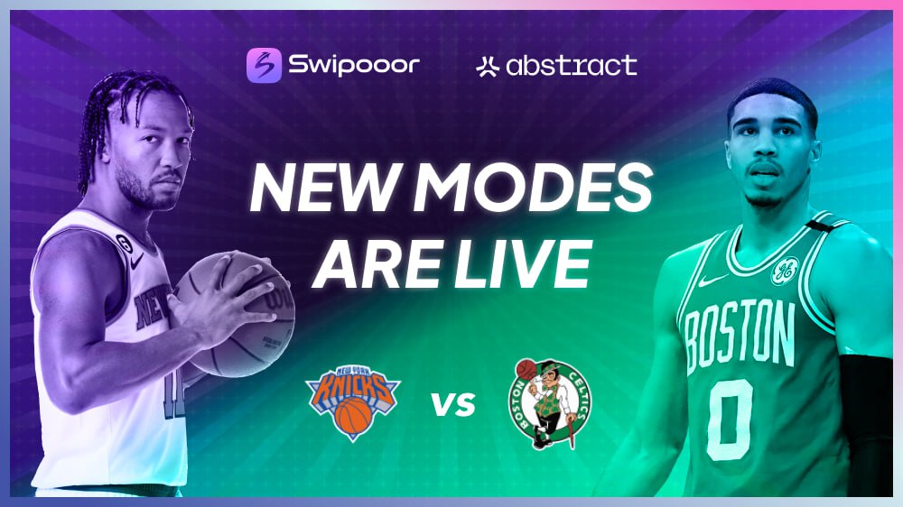 swipooor's tweet image. Celtics vs Knicks mode ends in just a few hours!
Will Boston hold it down, or can New York flip the script?
Jump to swipooor.io, drop 0.26 SOL, and call it right.
Exclusively live on @AbstractChain ✳️