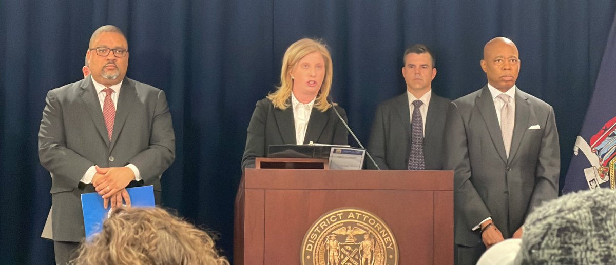 NYPD Commissioner Jessica Tisch following up Adams with similar recidivism themes and slipped in a jab at city council members for their opposition to certain precision policing tactics.