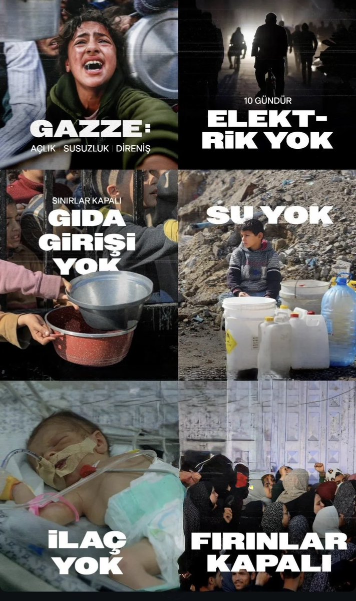 Gazze’de  yürekler yanıyor ama elektrik yok , biz yemeğin tuzunu lezzetini tartışırken orada ekmek yok , biz takviye peşindeyken orada ilaç  yok. Atalarımız “küfür sürer ama zulüm sürmez der.“Zulmün olduğu yerde tarafsızlık namuzsuzluktur.” #GazzedeÇocuklarÖldürülüyor