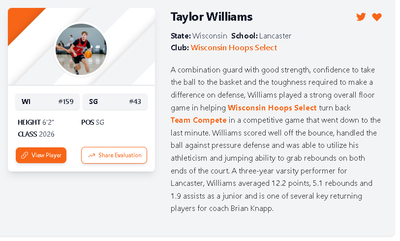 Wisconsin Hoops Select (@wishoopsselect1) on Twitter photo Thanks <a href="/WisBBYearbook/">Mark Miller</a> for the exposure of our players, lots of talent on this team. Taylor Williams (Lancaster) and Owen Ayite Atayi (Verona) with a call out after last weekend's Midwest Showdown. College coaches, make some time to check this team out. #WeRunAs1 <a href="/PrepHoops_WI/">Prep Hoops Wisconsin</a> Thanks <a href="/WisBBYearbook/">Mark Miller</a> for the exposure of our players, lots of talent on this team. Taylor Williams (Lancaster) and Owen Ayite Atayi (Verona) with a call out after last weekend's Midwest Showdown. College coaches, make some time to check this team out. #WeRunAs1 <a href="/PrepHoops_WI/">Prep Hoops Wisconsin</a>