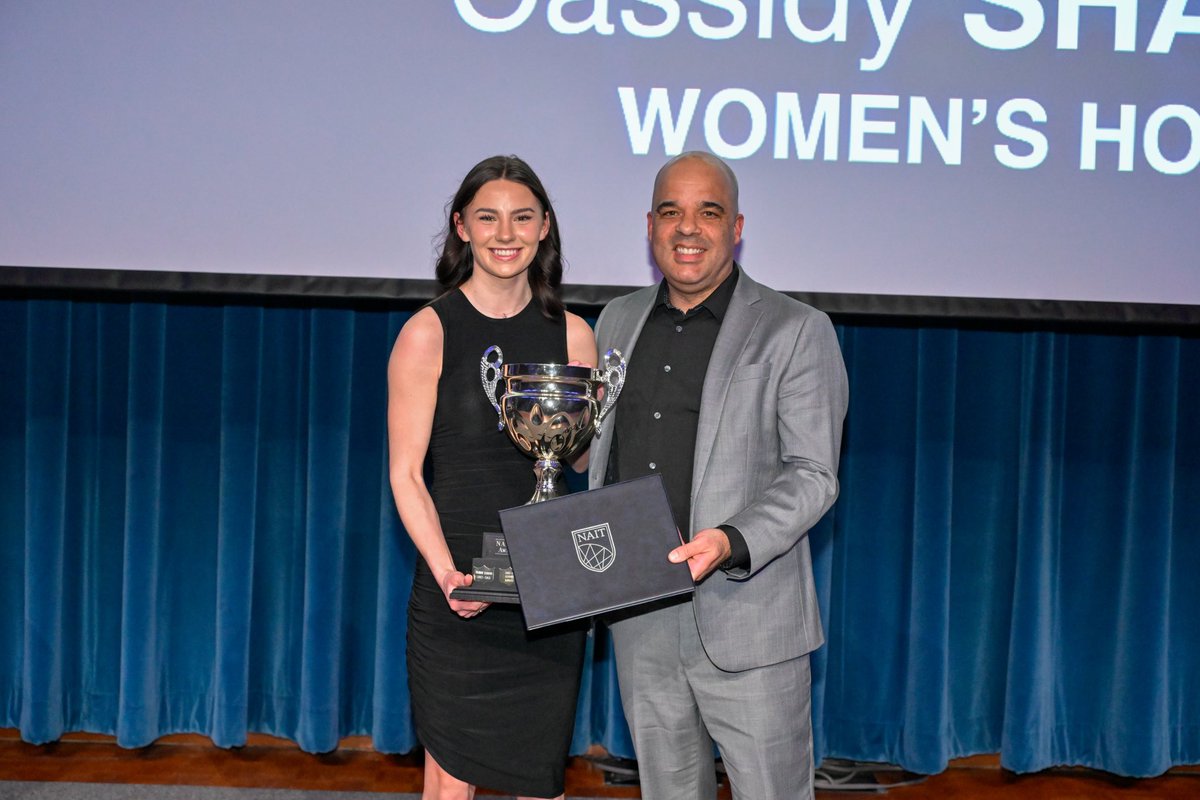 Big congrats to Cassidy Shandro, recipient of the NAIT Athletics Director’s Award! Honoured by our director last week at awards night for her outstanding leadership, dedication, and spirit on and off the ice! #ooksNAITion