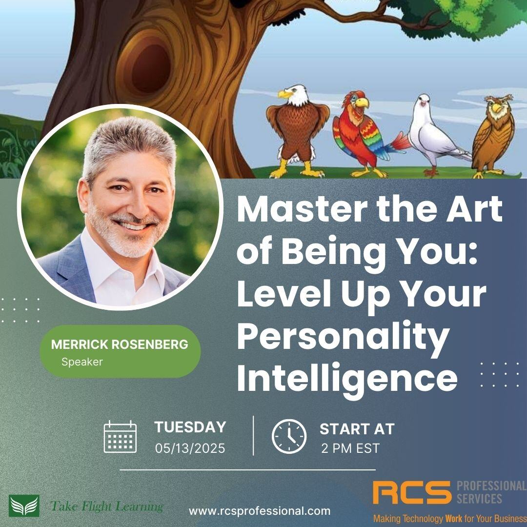 RCSProServices's tweet image. Ever wonder why you click with some &amp;amp; clash with others?
Taking Flight unlocks the secrets of human behavior using DISC.

May 13 | 2 PM EST
Register: hubs.li/Q03gqnGL0

#TakingFlight #RCSPro #Leadership #DISC #Webinar