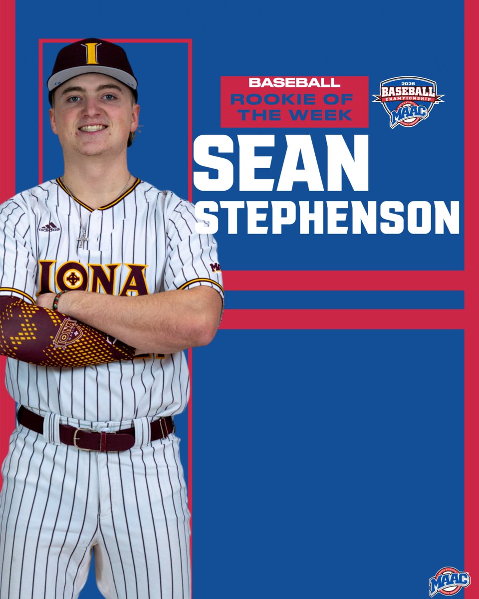 MetroConfSports's tweet photo. Congratulaitons to this week's MAAC Baseball weekly award winners!
Player OTW: Trent Rumley @GriffsBaseball
Pitcher OTW: Peyton Consigli @GriffsBaseball
Rookie OTW: Sean Stephenson @IonaBaseball
π°: https://t.co/n4GK7Ea5ki
#MAACBase https://t.co/TC2tK6Y2jw