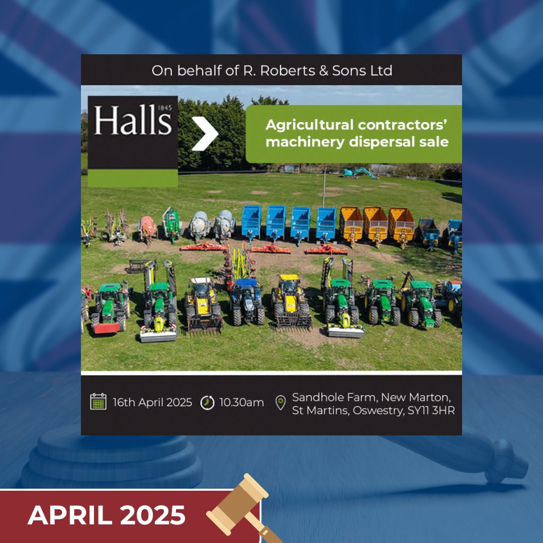 FarmersGuide's tweet photo. View upcoming machinery, equipment, livestock and property auctions in the UK 👇
https://t.co/oS7AD3gXpm

Featuring: @CheffinsMachine | @hallsholdings | #williamsauctions | @AdamHewittLtd

#auctions #machinery #forsale #ukauctions #machineryauctions #auctionalert #auctionhouse https://t.co/0bQWuZCuKJ