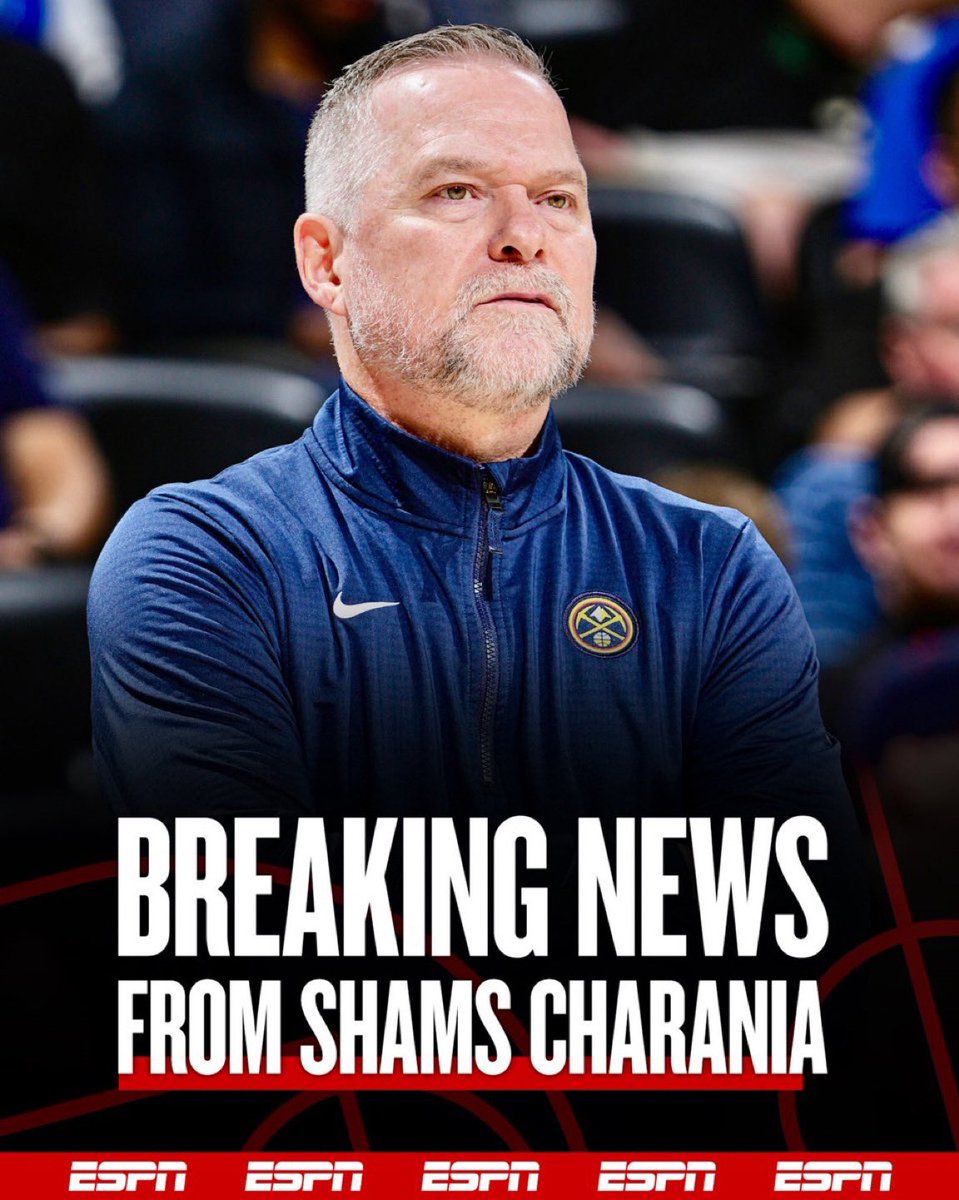 NORTHAMEDIA's tweet photo. 🚨 BREAKING: The Denver Nuggets have fired coach Michael Malone, sources tell ESPN. @ShamsCharania 

#NBA #nuggets https://t.co/xEwCDWU9Xm