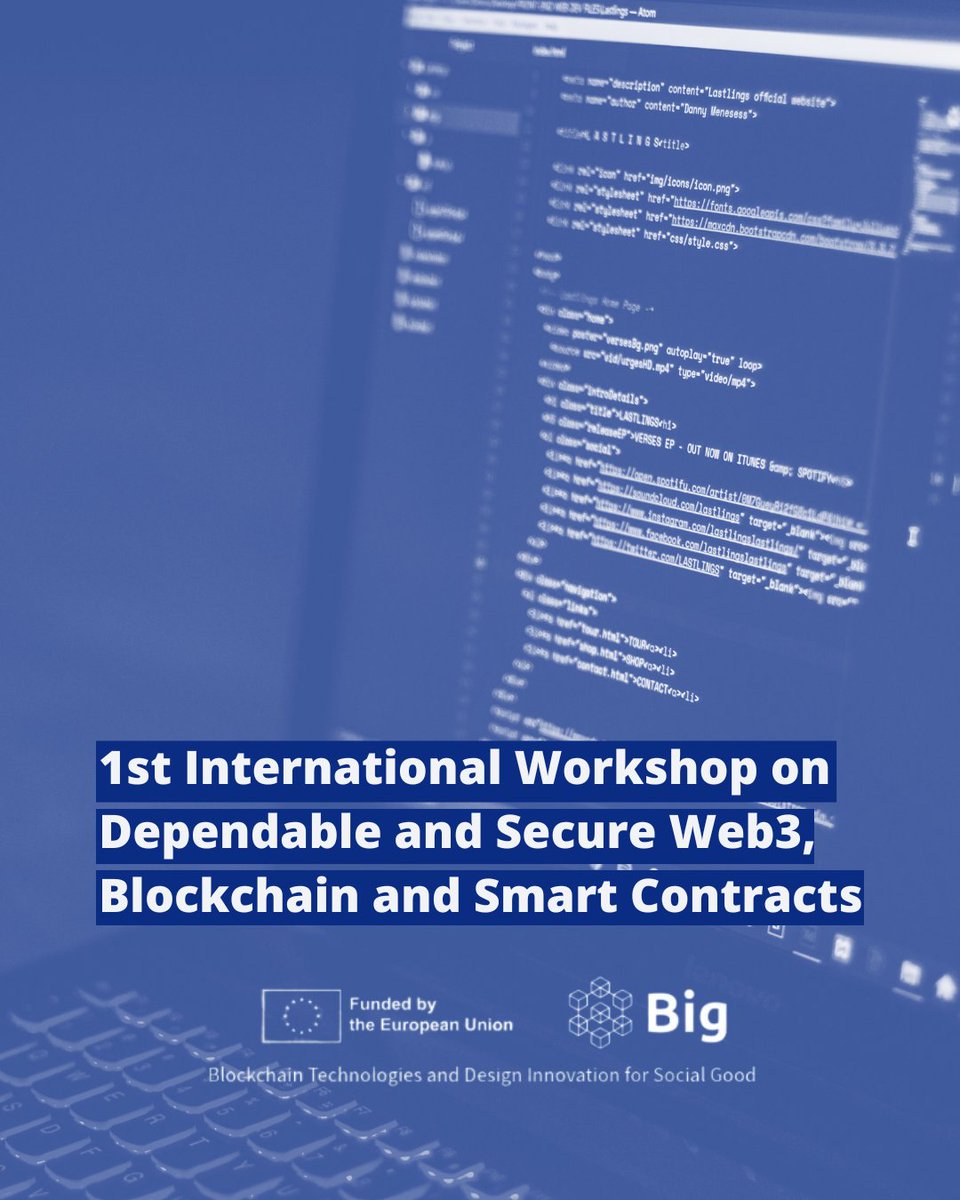 The DepWeb3 Workshop takes place on April 8, during the EDCC 2025 in Lisbon!
Join the conversation on blockchain, Web3, and smart contracts, and dive into key topics like security and interoperability.

 🌐Registration open until April 11 — don’t miss it!
bigerachair.tecnico.ulisboa.pt/news-events/de…