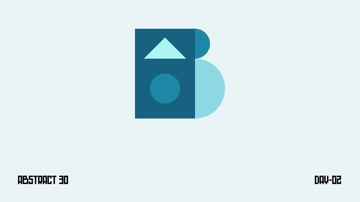 Designatiev's tweet image. Day 2 — B
Shape study continues. Still blue, still bold. Geometry is my only tool.
#Abstract30 #LetterB #GeometryDesign