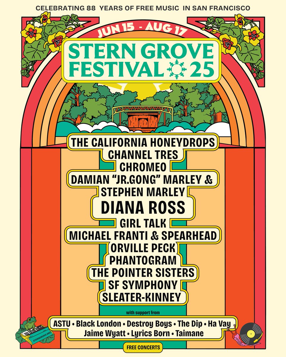 Yo San Francisco, I’m coming to Stern Grove on August 10 with The Pointer Sisters and it’s FREE to attend! Come on out and funk with me and the band! 🕺
Free tickets 🎟️
sterngrove.org/thepointersist…

Let’s go! 🤘