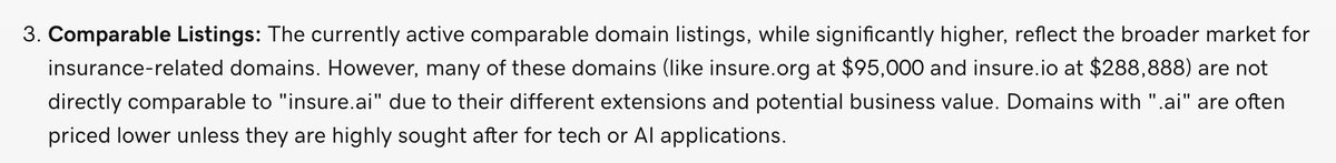 LamaDomains's tweet photo. Thanks @GoDaddy for suggesting a price range of $3,500-$5,500 for https://t.co/4Jid9Ac0ub.

If you’re looking for price suggestions I’d recommend @dnrater, it’s a little more realistic! But in the end every domain is different and the pricing should be analyzed individually by a human.