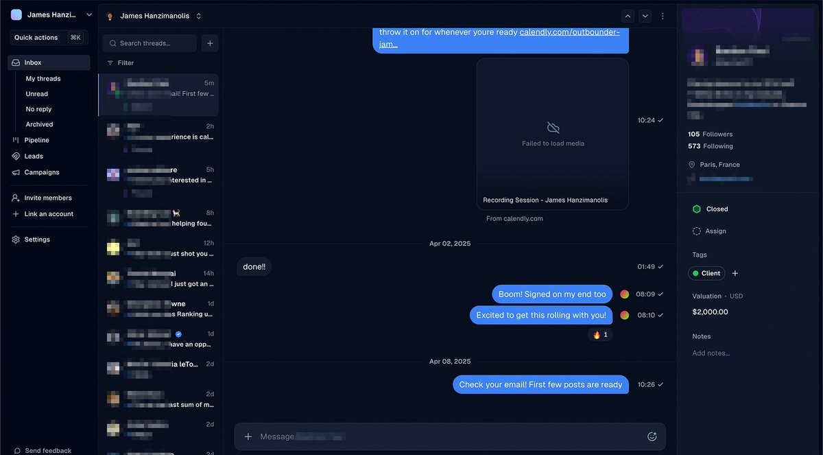 HyperSalesman's tweet image. Last week I booked 6 meetings with TweetDM.

It&apos;s basically Superhuman for X.

Closed 1 deal.
About to close a 2nd.

Been using this for only 10 days.

No - I&apos;m not blasting DMs from it.

I&apos;m going through TONS of old DMs, labeling my leads, adding notes, reaching inbox 0.

And…
