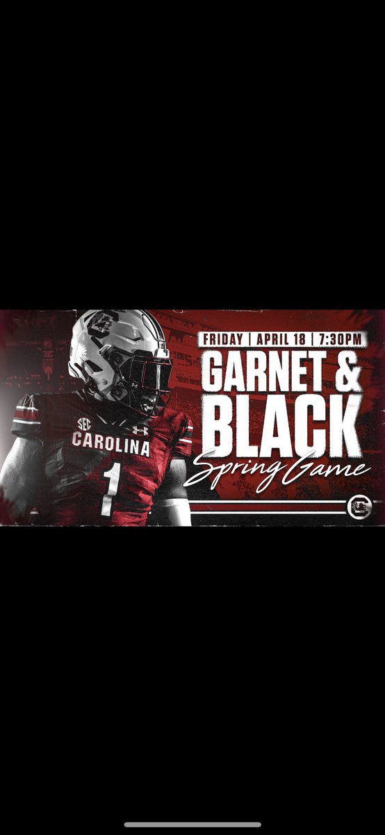 Looking forward to seeing Gamecock Country out in full force on Friday night for this year's Garnet &amp; Black Spring Game!

#Gamecocks | #ForeverToThee