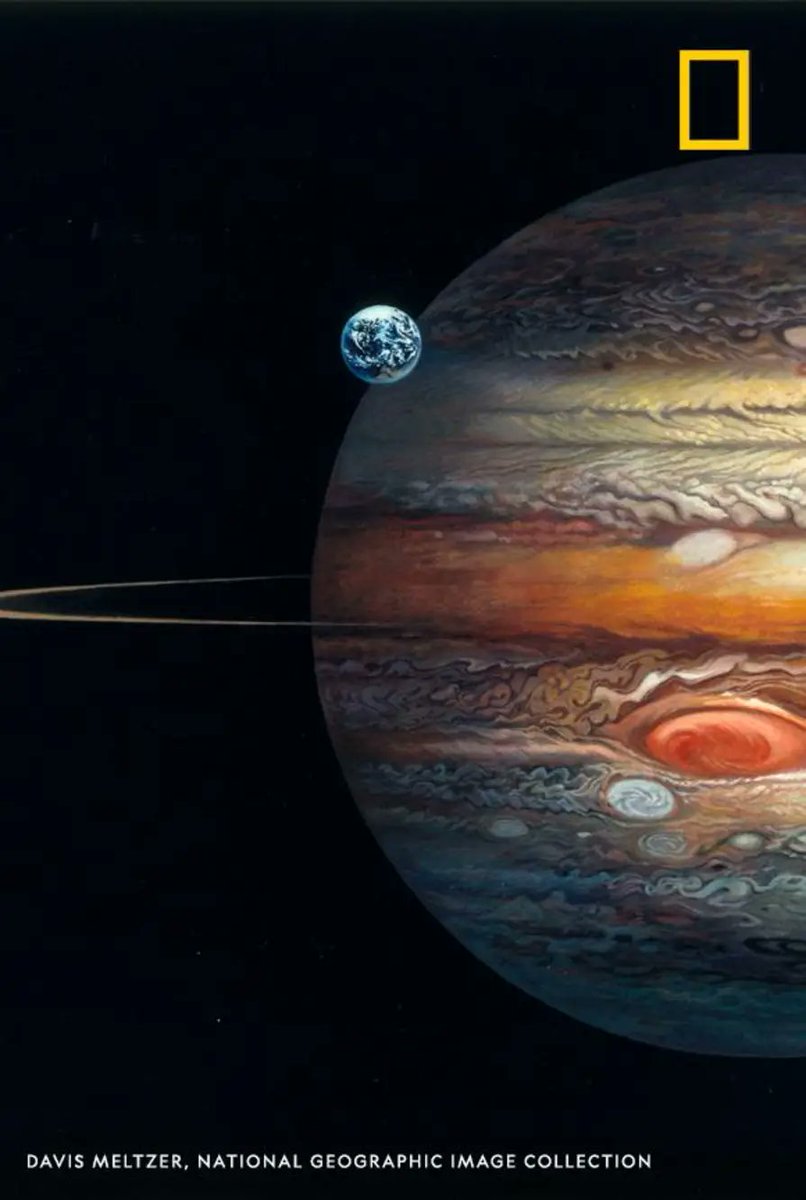 CuriosityonX's tweet photo. Earth next to Jupiter https://t.co/JFeyqJiP33