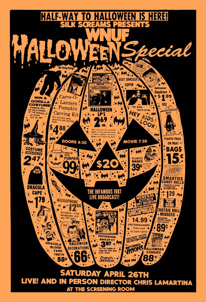 WNUF HALLOWEEN SPECIAL POSTER

Limited to 30. No holds, first come
First serve. Handful of tickets left. Come meet <a href="/ChrisLaMartina/">Chris LaMartina</a> and get this beauty signed!

eventbrite.com/e/silk-screams…