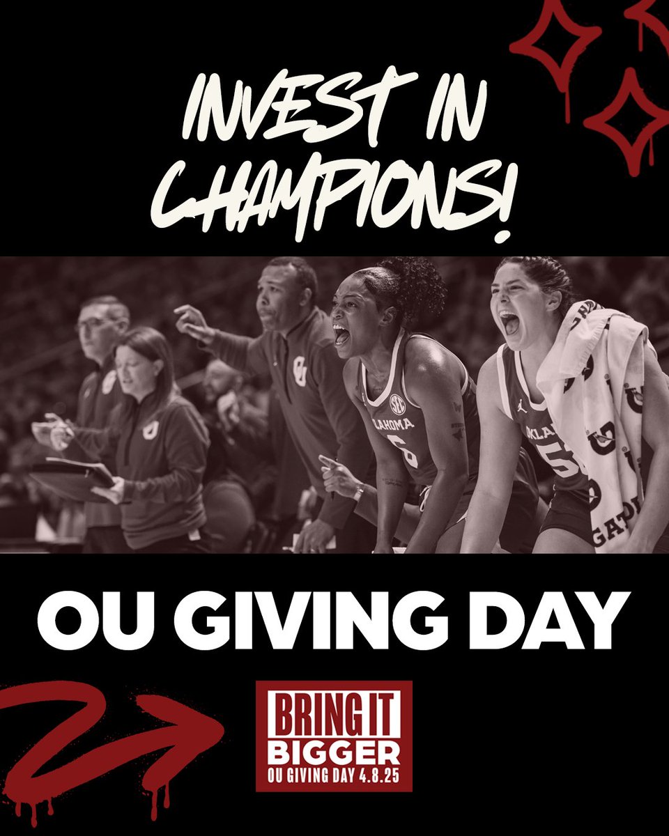 Oklahoma Basketball (@ou_wbball) on Twitter photo Our future is brighter with you behind us.
Build our future with us by investing in champions on #OUGivingDay!
<a href="/SoonerClub/">The Sooner Club</a> // ouath.at/WBBGivingDay Our future is brighter with you behind us.
Build our future with us by investing in champions on #OUGivingDay!
<a href="/SoonerClub/">The Sooner Club</a> // ouath.at/WBBGivingDay