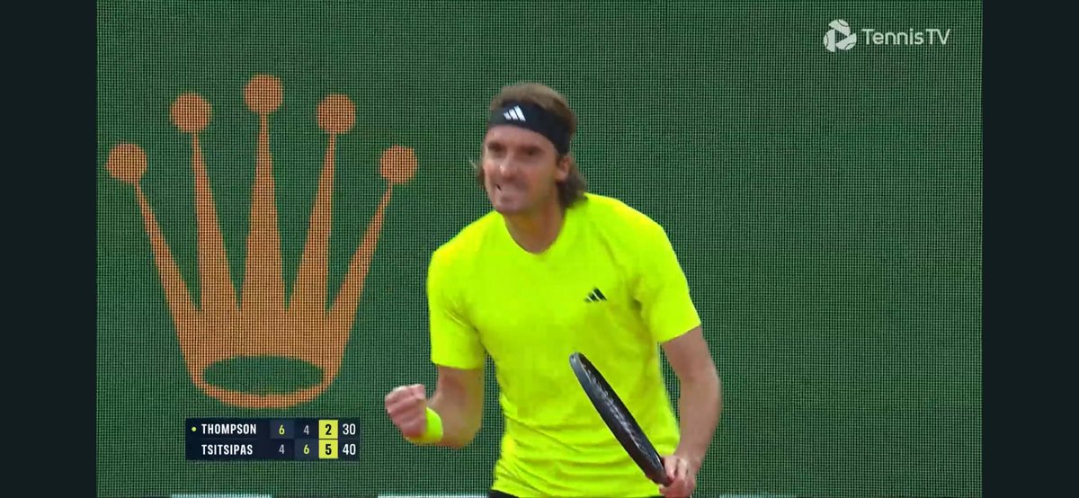 Pinklady13X's tweet photo. We love the TsitsiSmile tho we’re not hooligans but #TsitsiPals. Glad to see xou in next round @steftsitsipas #RolexMonteCarloMasters https://t.co/G9rWoJYFMg