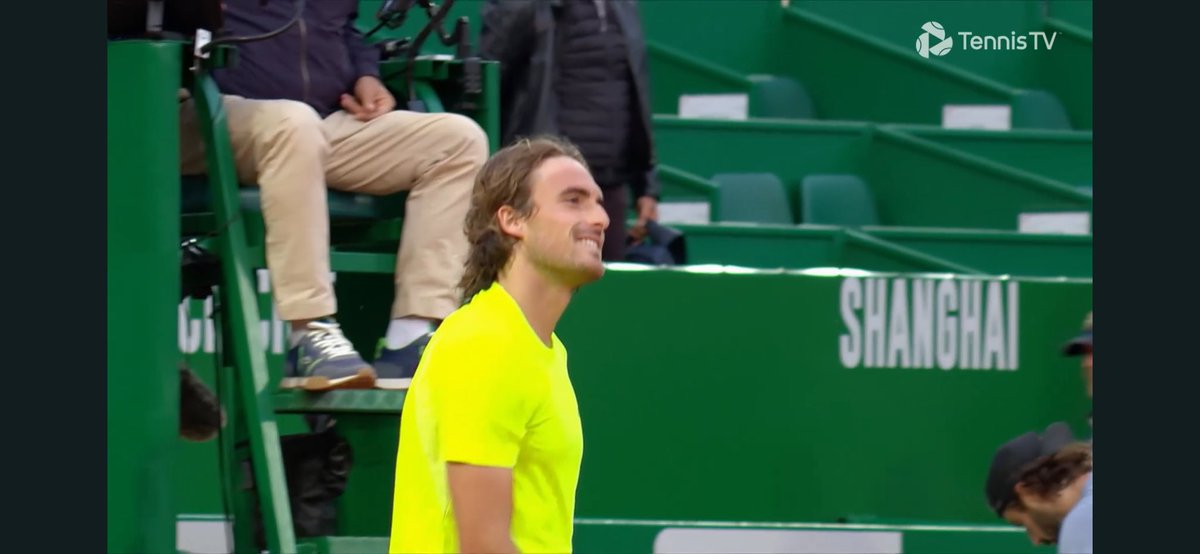 Pinklady13X's tweet photo. We love the TsitsiSmile tho we’re not hooligans but #TsitsiPals. Glad to see xou in next round @steftsitsipas #RolexMonteCarloMasters https://t.co/G9rWoJYFMg