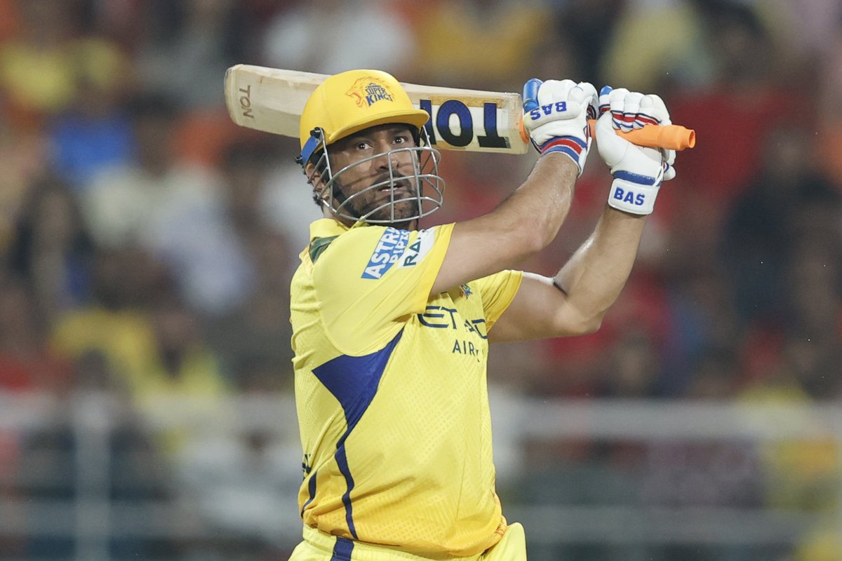 CricCrazyJohns's tweet photo. MS DHONI IN IPL 2025:

- 30*(16), 16(11), 30*(26) &amp; 27(12). https://t.co/iwuXHMQcED