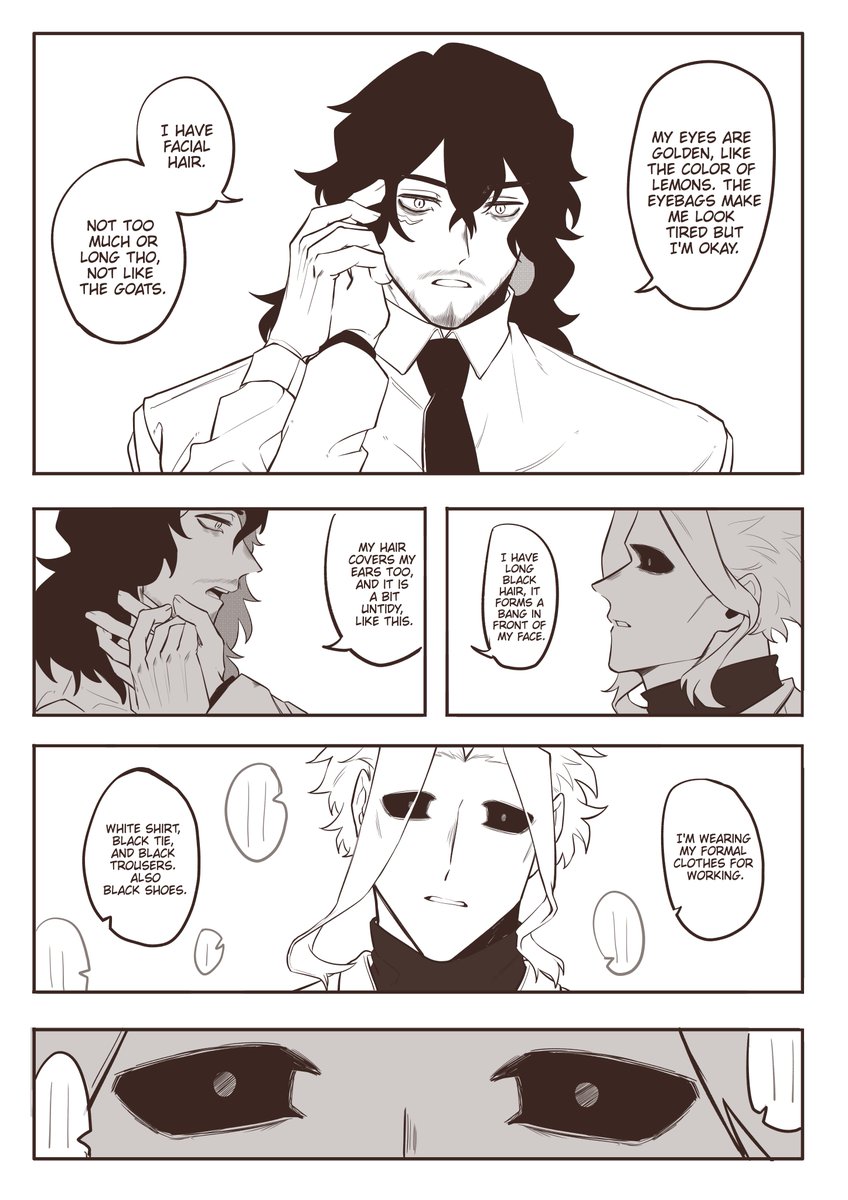 FicusAzura's tweet image. EraserMight Blind Yagi Au fic's ending.
I'm abandoning this fic writing thing, but I like the end.