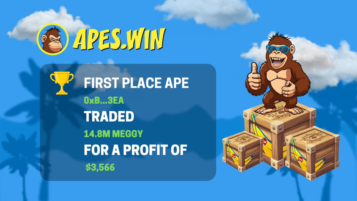GM apes 🐵

Here's the profit spotlight of a player who played the game and was airdropped $Meggy last season. 

When we say apes.win is free money, we mean it!