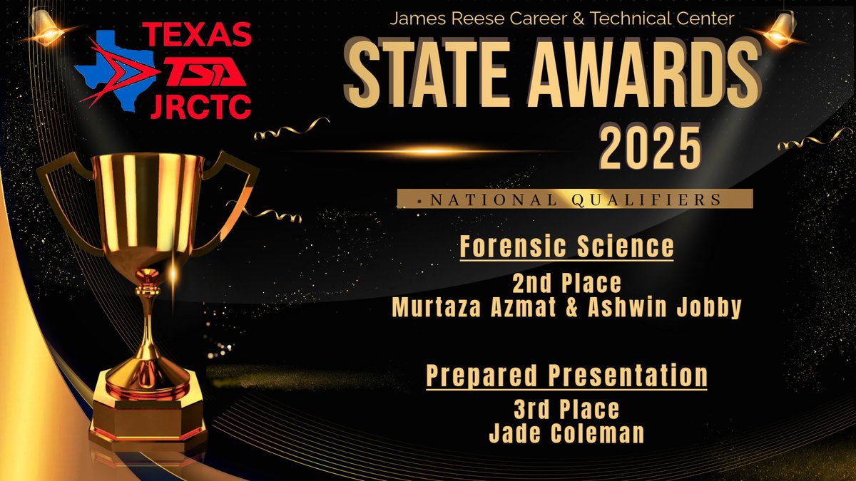 Congrats to our Reese TSA students who are National Qualifiers! They will compete in Nashville this June! <a href="/lizg_canchola/">Elizabeth Canchola</a> <a href="/UweMeyer71/">Uwe Meyer</a> <a href="/FBISD_CTE/">Fort Bend ISD CTE</a>