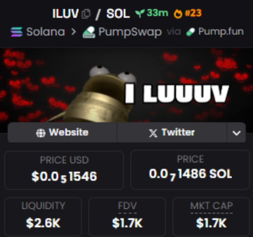 BalboaEmmi49431's tweet photo. 🪙 SOL / $ILUV #ILUV
CA :
6m4aKtr8yKsRxDZuBsMy7PiRZ25rAqWW258LeQ4zpump
DONE : 157X
I Called 1.7K —-> 267K (CAP) ⚡️
⚡️ Join Early Call : https://t.co/B4282DR05e
$BTC $ETH $XRP $SOL $BNB $DOGE $ADA $TRX $LINK $AVAX $SUI #PUMPWSWAP $TON $SHIB #TRADE https://t.co/CZbPV4qXe0