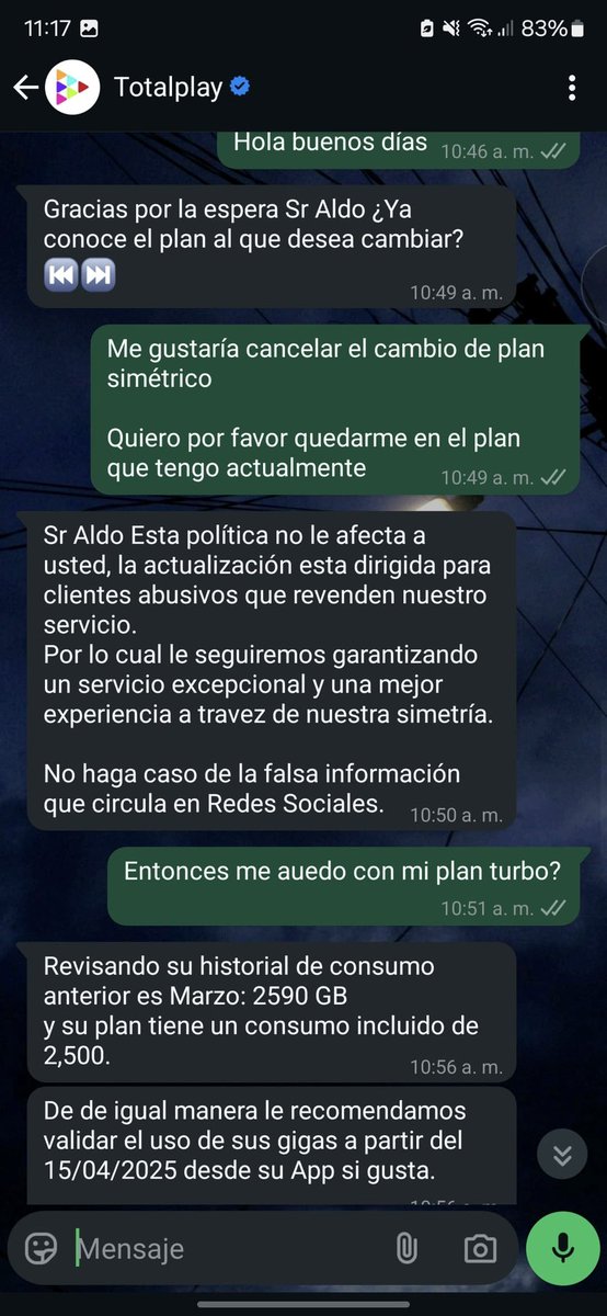 _krohss's tweet photo. @totalplaymx o sea como? El vato ni me dejó terminar de decir QUE NO QUIERO EL PLAN SIMETRICO Y NO LO AUTORIZO
@RicardoBSalinas 
@Profeco https://t.co/I5oQhNvgyS