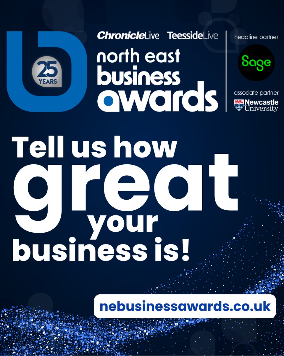 North East Business Awards (@nebizawards) on Twitter photo 📢 NOMINATIONS ARE OPEN!
The NE Business Awards have returned to celebrate the best of the region’s business community, with 10 categories open for entries NOW!
Huge thanks to partners <a href="/sageuk/">Sage UK</a>, <a href="/UniofNewcastle/">Newcastle University</a> & <a href="/MadeSmarterUK/">MadeSmarterUK</a>
ENTER NOW: nebusinessawards.co.uk
#NEBizAwards 📢 NOMINATIONS ARE OPEN!
The NE Business Awards have returned to celebrate the best of the region’s business community, with 10 categories open for entries NOW!
Huge thanks to partners <a href="/sageuk/">Sage UK</a>, <a href="/UniofNewcastle/">Newcastle University</a> & <a href="/MadeSmarterUK/">MadeSmarterUK</a>
ENTER NOW: nebusinessawards.co.uk
#NEBizAwards