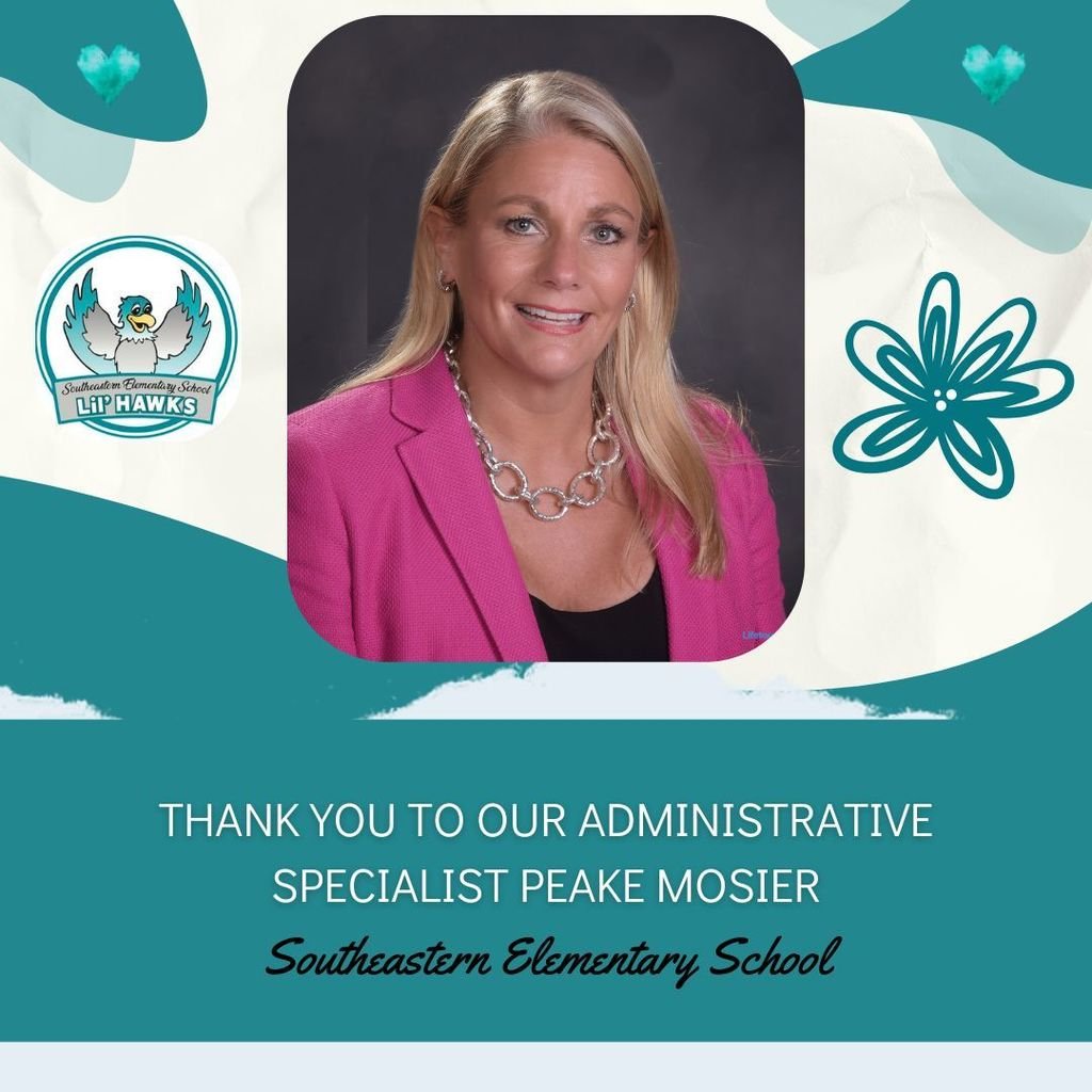 SEELilHawks's tweet photo. Huge shoutout to Mrs. Mosier! π She's doing an amazing job as Southeastern Elementary's administrative specialist. π Mrs. Mosier is a true rockstar for the team! πΈπ π₯° We're so lucky to have her! π #SchoolStaff #AwesomeAdmin #Teamwork #SoutheasternElementary https://t.co/rgRfHGTNtE