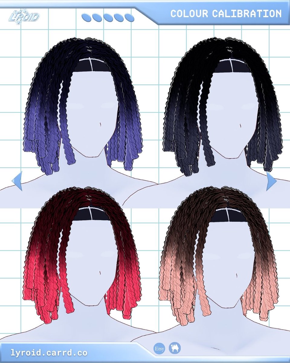 ly_roid's tweet photo. Shop feature finally released on @_VGen_ so you can buy my VRoid assets and avatars straight on VGen as well now! ✨
New VRoid Hair Preset in da house - Gradient Locs my Booth, Etsy and VGen shop (🔗 in bio) ✨
#vroid #vroidmodel #vtuber #vroidasset #vtuberasset #3D https://t.co/XrXmhTT0Ad