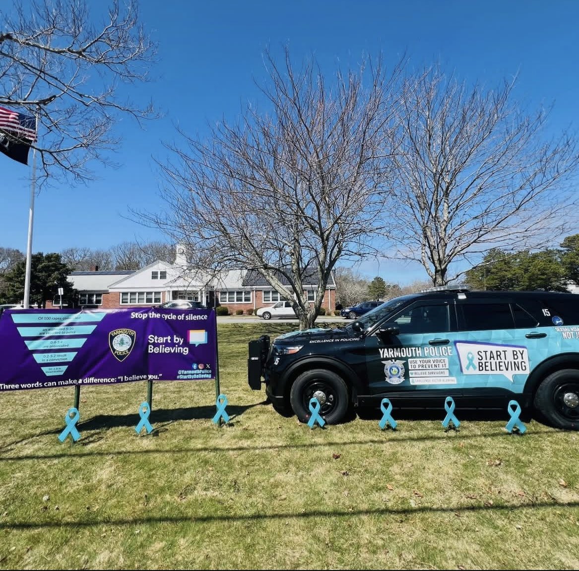 Town of Yarmouth (@yarmouth_ma) on Twitter photo On Wednesday, April 8th town of Yarmouth employees will stand together to support victims of sexual assault by wearing teal for sexual assault awareness month. Alongside <a href="/yarmouthpolice/">Yarmouth Police Dept</a> we support the #StartByBelieving campaign. On Wednesday, April 8th town of Yarmouth employees will stand together to support victims of sexual assault by wearing teal for sexual assault awareness month. Alongside <a href="/yarmouthpolice/">Yarmouth Police Dept</a> we support the #StartByBelieving campaign.
