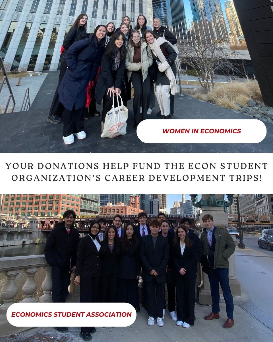 WIeconomics's tweet image. Thanks to your support, Women in Economics and the Economics Student Association can travel to cities like Chicago for career-building trips and networking! dayofthebadger.org/campaigns/econ… #DayoftheBadger #OnWisconsin #BadgerPride