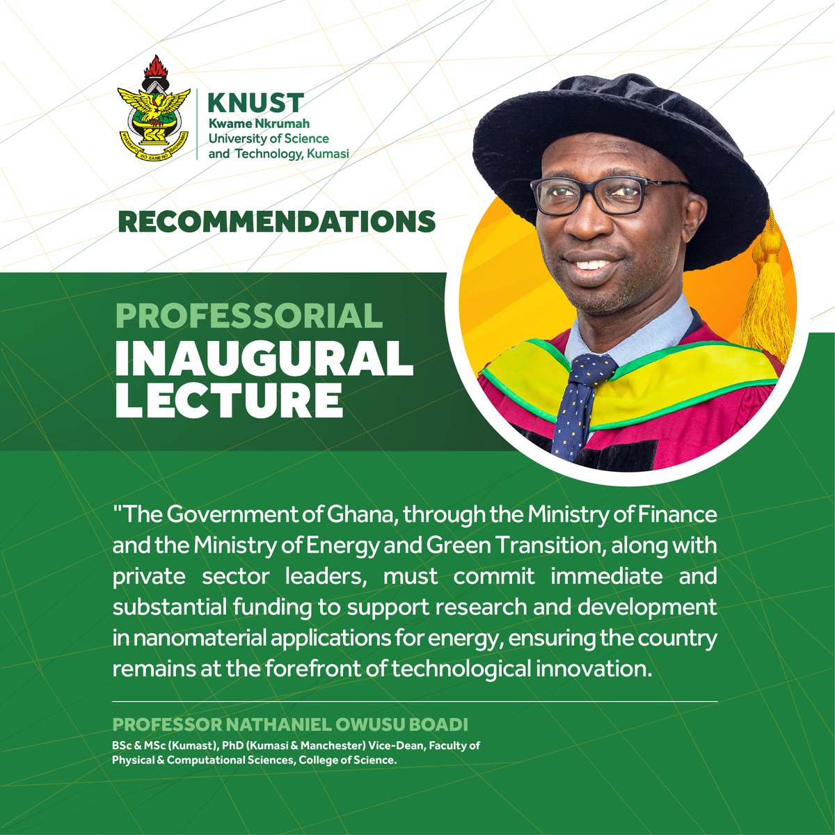🇬🇭 Ghana must invest in R&amp;D for nanomaterials in energy to stay ahead in global innovation. Urgent funding needed from the Ministries of Finance &amp; Energy.