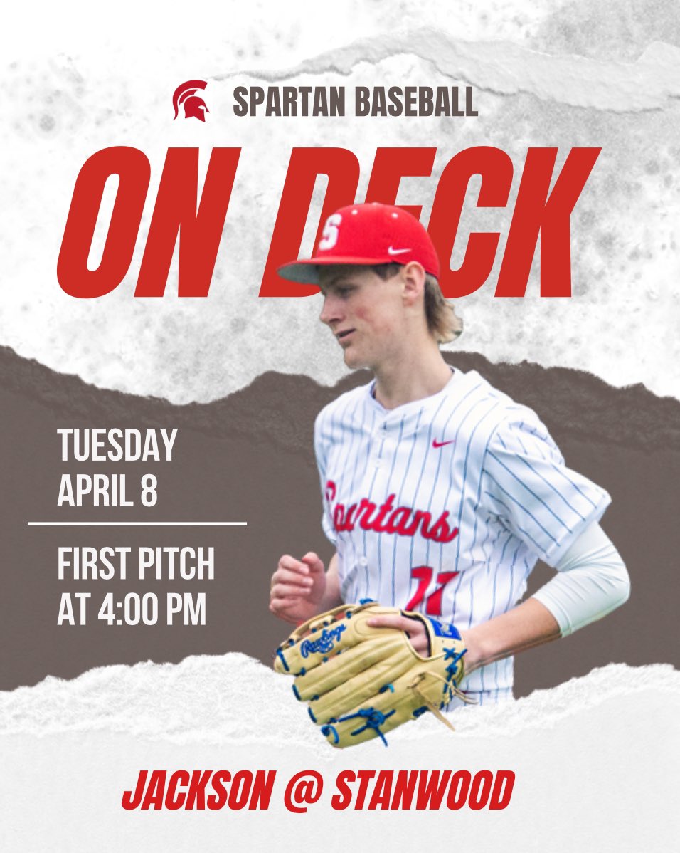 UPDATE: Game moved due to the weather … to the Best Field in Wesco! 

🆚 Jackson
📍Stanwood High
⏰ 4 p.m. Tuesday, April 8

JV game will follow at 6:30pm 

#Spartyville
