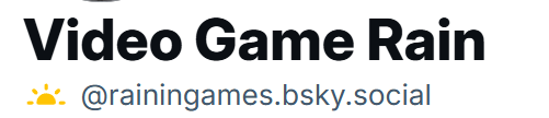 Video Game Rain (now on bluesky!) tweet media