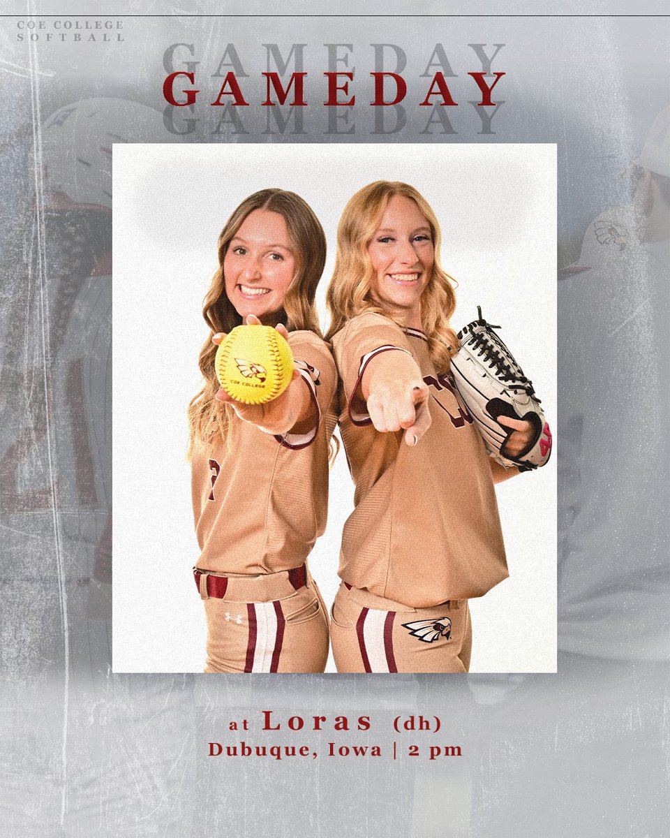 Coe Athletics (@coeathletics) on Twitter photo 🥎<a href="/CoeSoftball/">Coe College Softball</a> Gameday❗️
@ Loras (DH)
⏰2 PM
📍Dubuque, Iowa
📺tinyurl.com/4hj8cnbz
📊tinyurl.com/6pmxah4h
#KohawkNation 🥎<a href="/CoeSoftball/">Coe College Softball</a> Gameday❗️
@ Loras (DH)
⏰2 PM
📍Dubuque, Iowa
📺tinyurl.com/4hj8cnbz
📊tinyurl.com/6pmxah4h
#KohawkNation