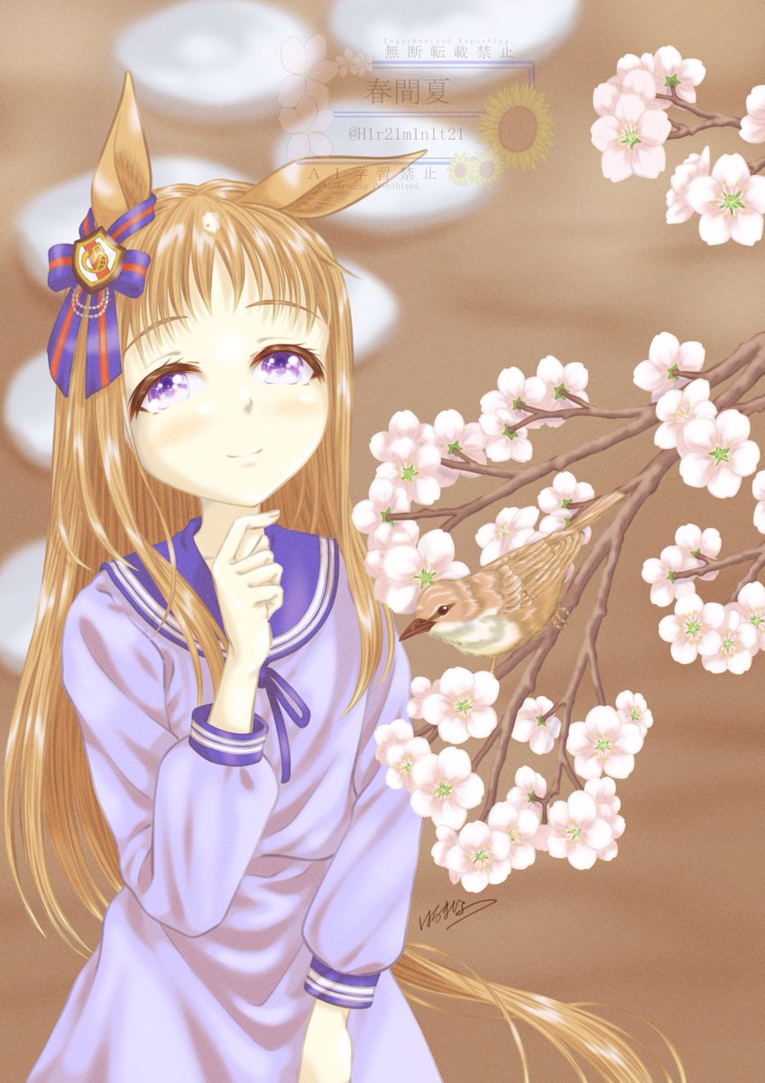 グラスワンダー(ウマ娘) 「#引用リツイートでめっちゃ褒められたいしとても紹介されたい なんか適当にお願いし」|春間夏@シン・お絵描きバーサーカーLv0のイラスト