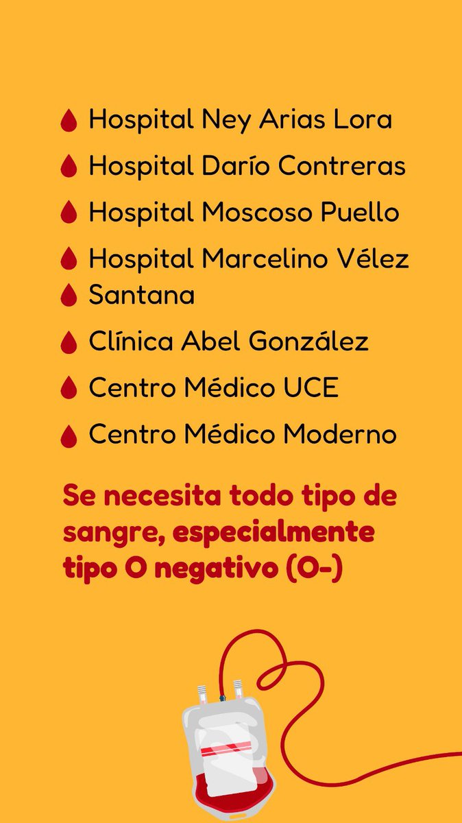 Hoy el país necesita de nuestra solidaridad. 🥺🙌🏻

Nos unimos al inmenso dolor de las víctimas del caso Jet Set y a sus familias. En medio de esta tragedia, queremos tender una mano, porque hoy más que nunca, donar sangre es donar esperanza.🩸

Puedes acudir a estos centros