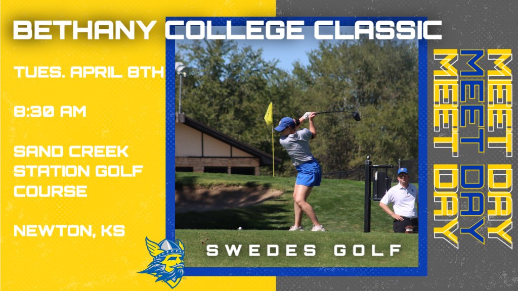 🏌️‍♂️⛳️MEET DAY⛳️🏌️‍♀️
🌟Swedes' Golf🌟
✨Bethany College Classic✨
📍Sand Creek Station Golf Course l Newton, Kan.
🕣8:30AM
Men's💹scoreboard.clippd.com/tournaments/23…
Women's💹scoreboard.clippd.com/tournaments/23…