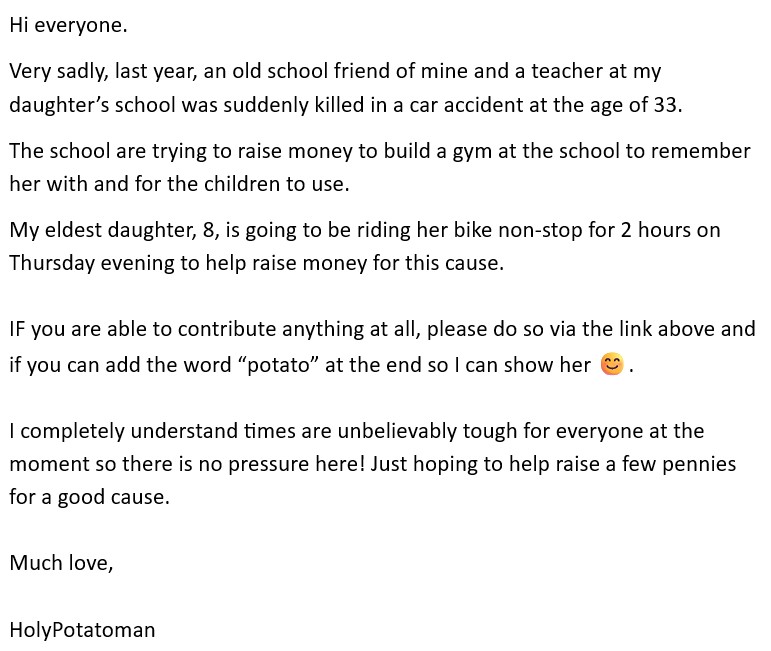 HolyPotatoFUT's tweet image. I know the FUT community can do amazing things sometimes. If you can like and repost this I would appreciate it so much. 

Much love everyone &amp;lt;3 

superkind.org/campaign/battl…