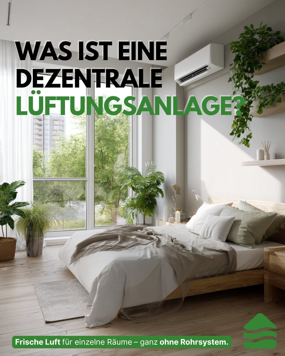 luftbudeGmbH's tweet image. Was ist eine dezentrale Lüftungsanlage?

💨 Kompaktes Gerät für einzelne Räume
 🔁Frische Luft rein, feuchte Luft raus
 ♻️Mit Wärmerückgewinnung
👉 Kein Rohrsystem nötig – einfach &amp;amp; effizient!

#dezentraleLüftung #wohnraumlüftung #lüftungswissen