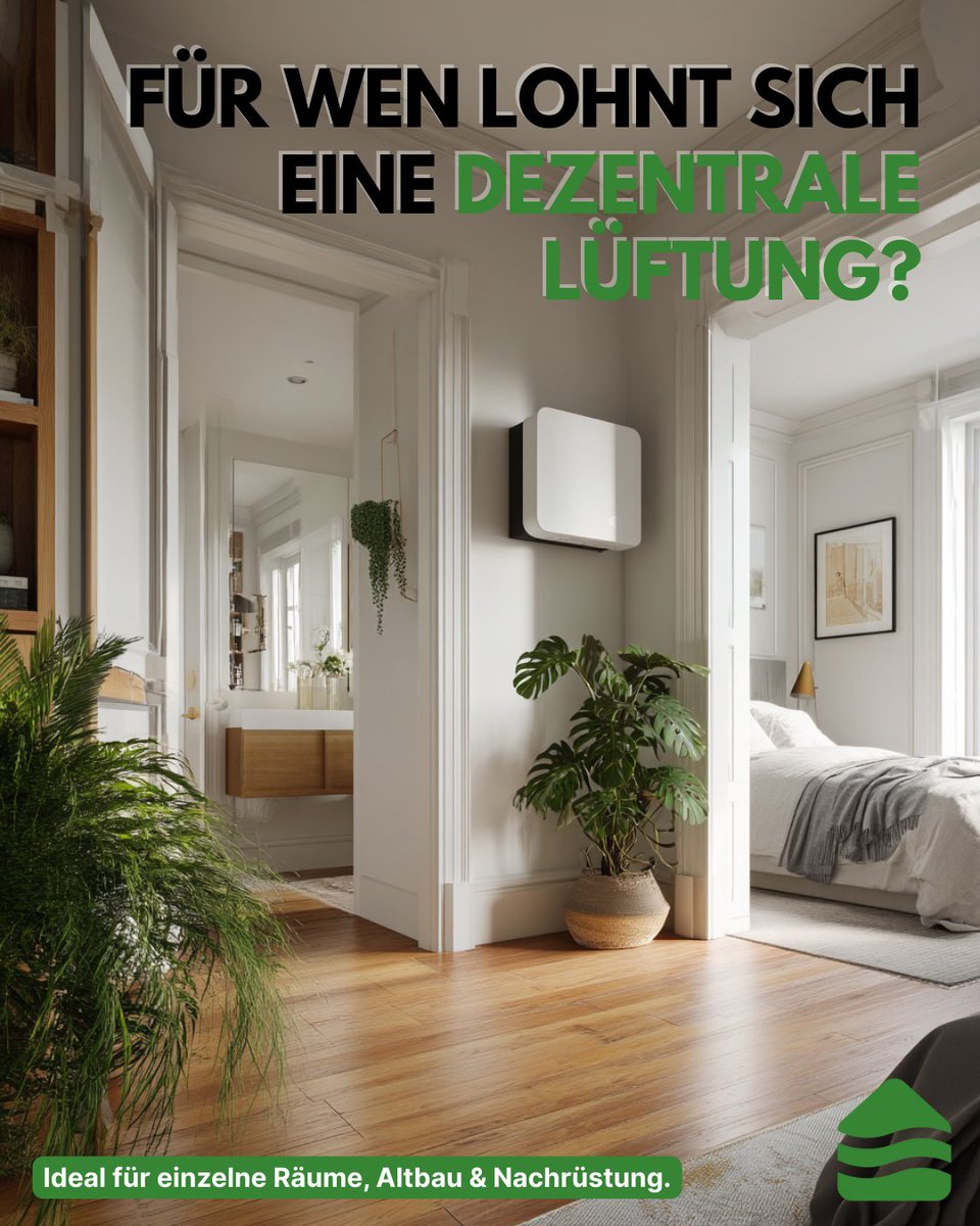 luftbudeGmbH's tweet image. Für wen lohnt sich eine dezentrale Lüftung?

✅ Wohnungen ohne zentrale Haustechnik
 ✅Altbauten &amp;amp; Feuchträume
 ✅Nachrüstungen ohne Umbau

👉 Ideal für einzelne Räume – mit wenig Aufwand.

#dezentraleLüftung #Wohnraumlüftung #Altbausanierung