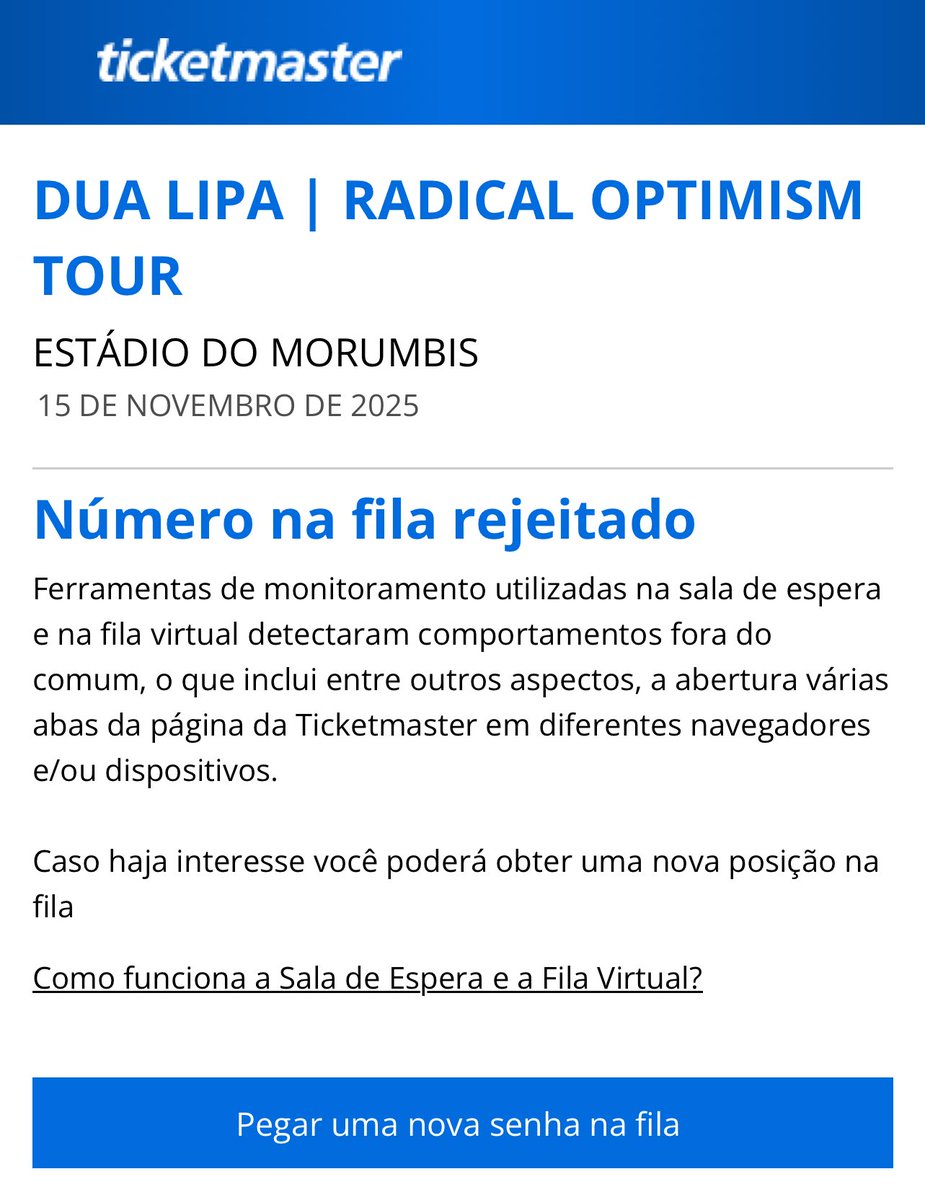 A <a href="/TicketmasterBR/">Ticketmaster Brasil</a> me odeia mesmo. Comportamento fora do comum? 😭🥲🤡