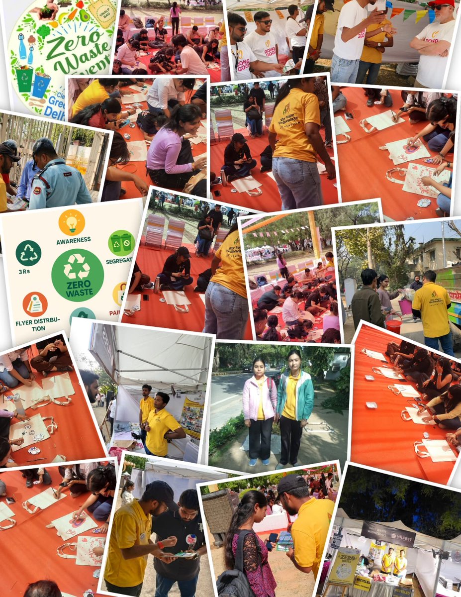 SBM_MCD's tweet photo. MCD @DCCNZMCD with Why Waste Wednesdays Foundation Humans Of Volunteering &amp; NSS-CVS held Zero Waste to Landfill Volfest on 5th &amp; 6th April in JLN Stadium - 150kg waste diverted from Landfill sites
Paint A Bag held too
@SwachhBharatGov
@LtGovDelhi
@AAPMaheshkhichi
@AshwaniKumar_92 https://t.co/HbbVWFbmBS