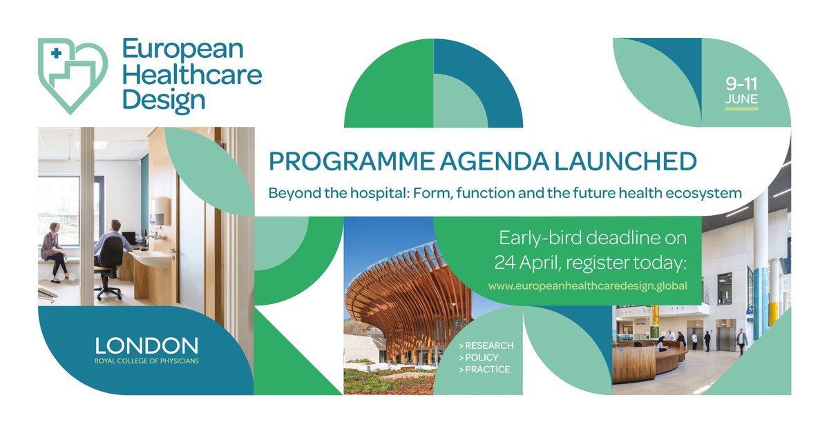 EHDCongress's tweet image. 🎯 #EHD2025 is making it easier than ever to plan your Congress experience!  

For the first time, you can access the Programme Agenda NOW – including all abstracts!  
View here: bit.ly/EHD2025Program…
Register: bit.ly/EHD2025Register 

#HealthcareDesign #HealthArchitecture