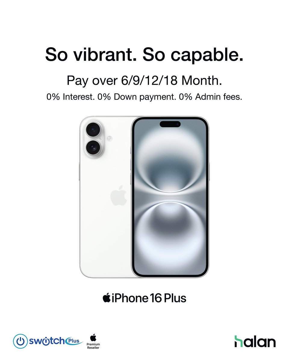 switchpluseg's tweet photo. From April 17 to 19, pay over 6, 9, 12, or 18 months with 0% interest, 0% down payment, and 0% admin fees—only with Halan.

Shop now: https://t.co/13xxolqjix
For more info, call 16169
Terms &amp; conditions apply.
Tax Registration Number: 545 816 254 https://t.co/VKRwjxCHAI