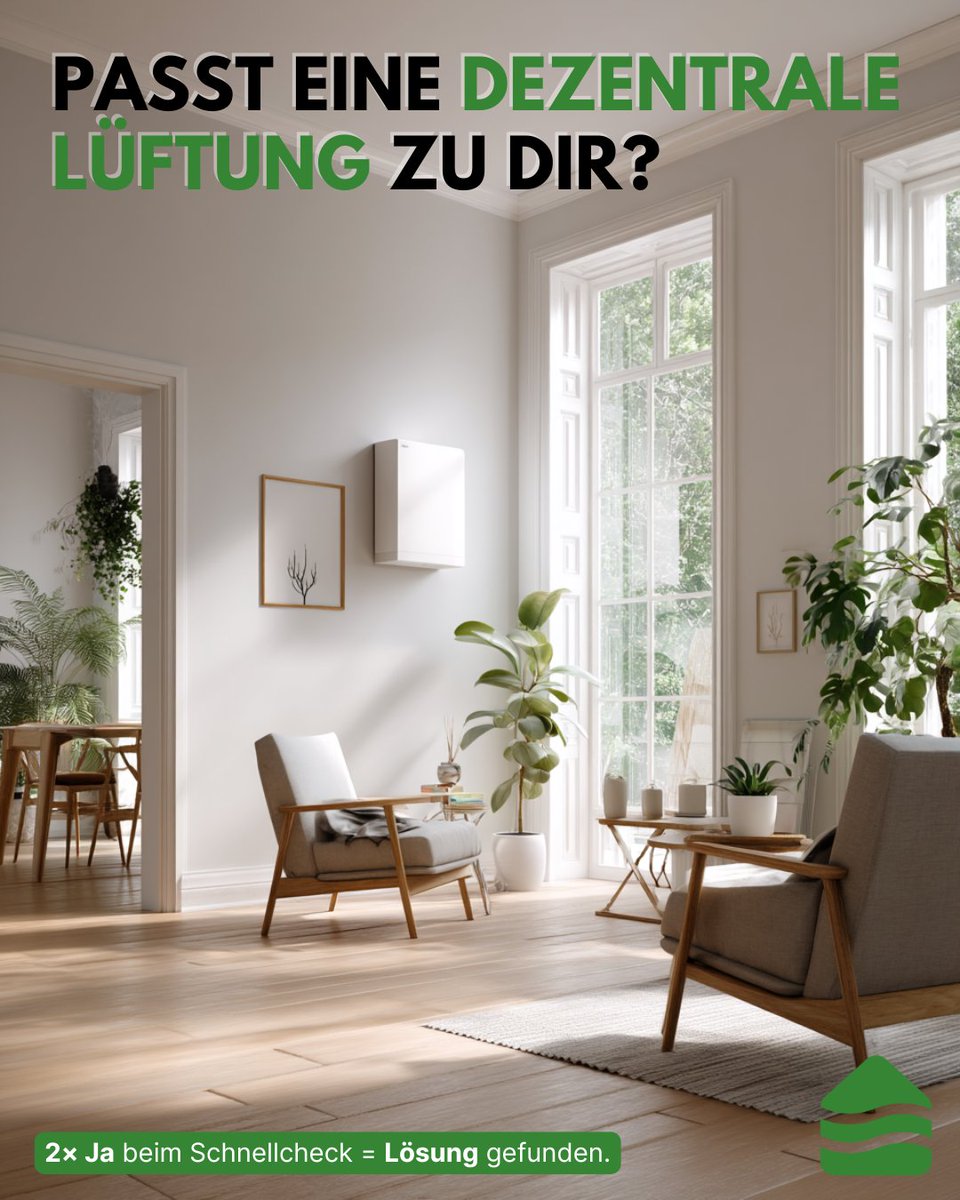 luftbudeGmbH's tweet image. Brauchst du eine dezentrale Lüftung?

✅ Fenster beschlagen?
 ✅Keine Luftkanäle möglich?
 ✅Einzelräume sanieren?

2x Ja = Es lohnt sich.

#wohnraumlüftung #dezentraleLüftung #schnellcheck
